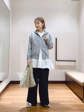 「ITEMS URBANRESEARCH（アイテムズ アーバンリサーチ）のアイテム（シャツ/ブラウス）」を使った、fujimonさん（レディース・159cm）の秋コーディネート