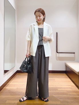 「ITEMS URBANRESEARCH（アイテムズ アーバンリサーチ）のアイテム」を使った、fujimonさん（レディース・159cm）の春コーディネート