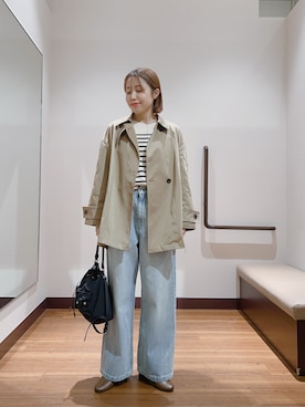 「アイテム（トレンチコート）」を使った、fujimonさん（レディース・159cm・30代）の秋コーディネート