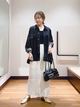 「アイテム（ジャケット/アウター）」を使った、fujimonさん（レディース・159cm・30代）の夏コーディネート
