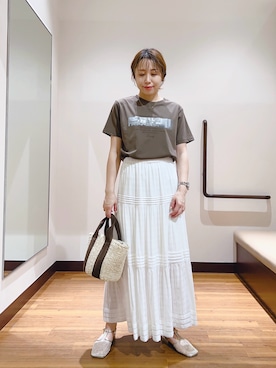 「アイテム（スカート）」を使った、fujimonさん（レディース・159cm・30代）の夏コーディネート