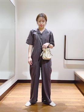 「アイテム（サロペット/オーバーオール）」を使った、fujimonさん（レディース・159cm・30代）の夏コーディネート
