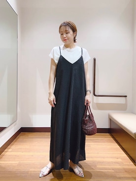 「イエベ」｜「アイテム（ワンピース/ドレス）」を使った、fujimonさん（レディース・159cm）の夏コーディネート