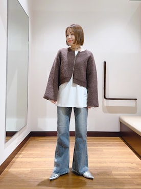 「SENSE OF PLACE by URBAN RESEARCH（センスオブプレイスバイアーバンリサーチ）のアイテム（その他パンツ）」を使った、fujimonさん（レディース・159cm）の冬コーディネート