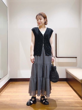 「スパンコール」｜fujimonさん（レディース・159cm）の夏コーディネート