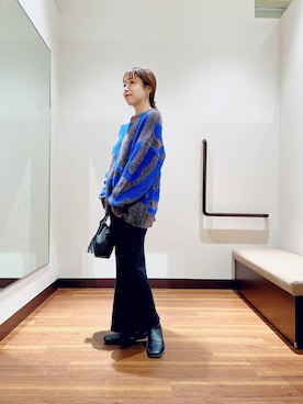 「ITEMS URBANRESEARCH（アイテムズ アーバンリサーチ）のリブロングスカート（スカート）」を使った、fujimonさん（レディース・159cm）の秋コーディネート
