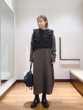 「アイテム（ワンピース）」を使った、fujimonさん（レディース・159cm・30代）の秋コーディネート