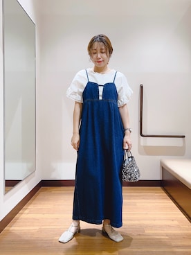 「アイテム（ワンピース/ドレス）」を使った、fujimonさん（レディース・159cm・30代）の夏コーディネート