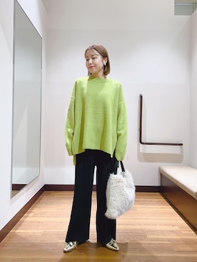 「アイテム（トップス）」を使った、fujimonさん（レディース・159cm・30代）の秋コーディネート