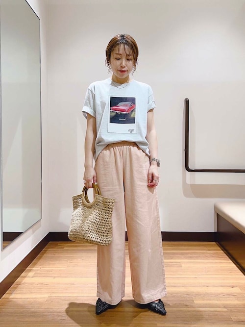 リネンレーヨンシャーリングパンツ
