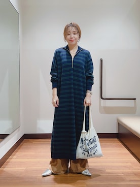 「アイテム（ワンピース/ドレス）」を使った、fujimonさん（レディース・159cm・30代）の秋コーディネート