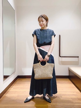 「アイテム（バンダナ/スカーフ）」を使った、fujimonさん（レディース・159cm）の夏コーディネート