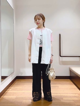 「やや暑い」｜fujimonさん（レディース・159cm）の夏コーディネート
