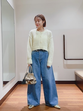 「アイテム（デニムパンツ）」を使った、fujimonさん（レディース・159cm・30代）の秋コーディネート