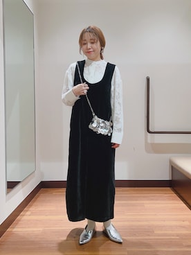 「アイテム（ワンピース/ドレス）」を使った、fujimonさん（レディース・159cm・30代）の秋コーディネート