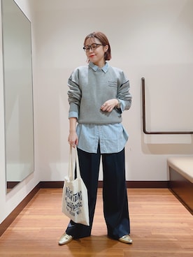 「アイテム（ニット/セーター）」を使った、fujimonさん（レディース・159cm・30代）の秋コーディネート