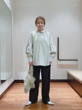 「秋のシャツ着こなし術」｜fujimonさん（レディース・159cm）の秋コーディネート