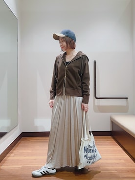 「アイテム（パーカー）」を使った、fujimonさん（レディース・159cm・30代）の秋コーディネート
