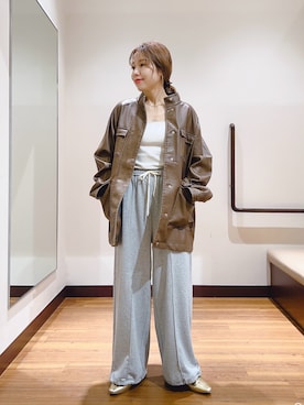 「秋服」｜「アイテム（その他アウター）」を使った、fujimonさん（レディース・159cm）の秋コーディネート