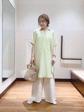 「SENSE OF PLACE by URBAN RESEARCH（センスオブプレイスバイアーバンリサーチ）のアイテム（サンダル）」を使った、fujimonさん（レディース・159cm）の夏コーディネート