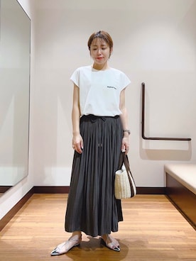 「イエベ」｜「アイテム（パンツ）」を使った、fujimonさん（レディース・159cm）の夏コーディネート