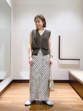 「アイテム（ベスト）」を使った、fujimonさん（レディース・159cm・30代）の夏コーディネート