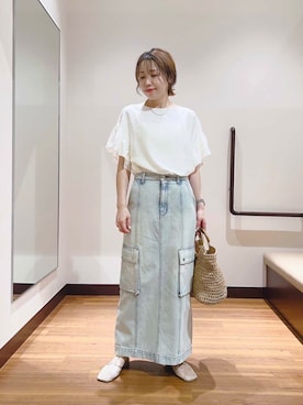 「SENSE OF PLACE by URBAN RESEARCH（センスオブプレイスバイアーバンリサーチ）のアイテム（サンダル）」を使った、fujimonさん（レディース・159cm）の夏コーディネート