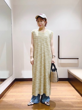 「イエベ」｜「アイテム（ワンピース/ドレス）」を使った、fujimonさん（レディース・159cm）の夏コーディネート