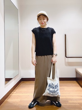 「秋服」｜「アイテム（ベスト）」を使った、fujimonさん（レディース・159cm）の秋コーディネート