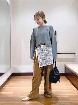 「アイテム（スカート）」を使った、fujimonさん（レディース・159cm・30代）の秋コーディネート