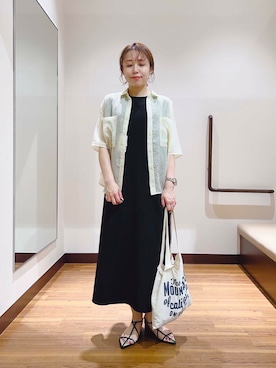 「イエベ」｜「アイテム（ワンピース/ドレス）」を使った、fujimonさん（レディース・159cm）の夏コーディネート