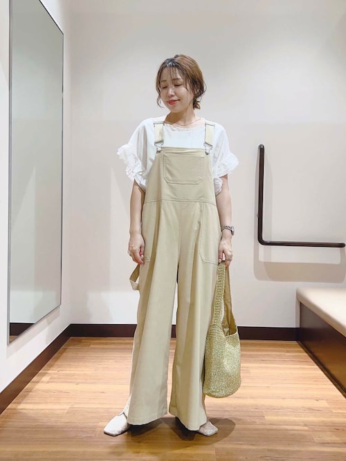 セール】リネン混サロペット（サロペット/オーバーオール）｜ITEMS