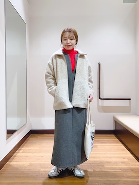 「アイテム（テーラードジャケット、パープル系）」を使った、fujimonさん（レディース・159cm）の秋コーディネート