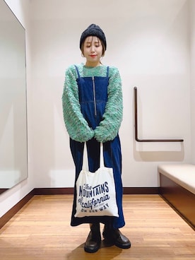 「ITEMS URBANRESEARCH（アイテムズ アーバンリサーチ）のアイテム（帽子）」を使った、fujimonさん（レディース・159cm）の秋コーディネート