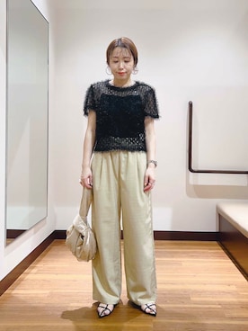 「フェザー」｜fujimonさん（レディース・159cm）の夏コーディネート
