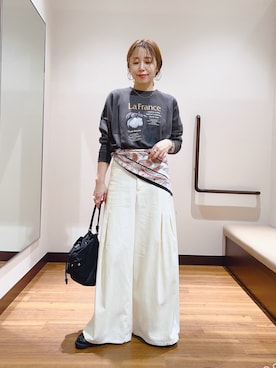 「アイテム（ハンドバッグ）」を使った、fujimonさん（レディース・159cm・30代）の秋コーディネート