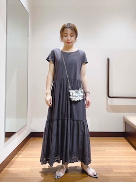 「レースワンピース」｜fujimonさん（レディース・159cm）の夏コーディネート