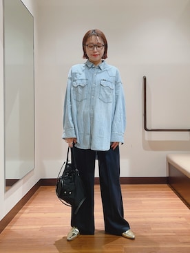 「アイテム（ハンドバッグ）」を使った、fujimonさん（レディース・159cm・30代）の秋コーディネート
