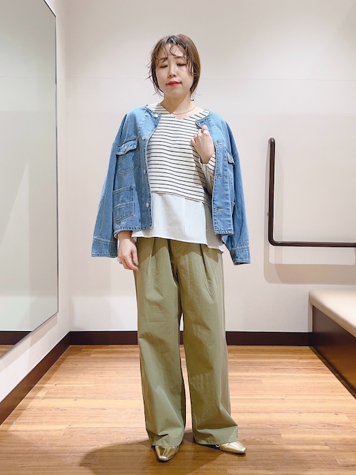 デニムノーカラージャケット（デニムジャケット）｜ITEMS