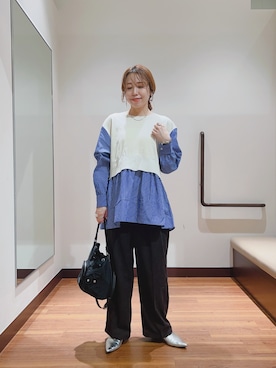 「アイテム（ハンドバッグ）」を使った、fujimonさん（レディース・159cm・30代）の秋コーディネート