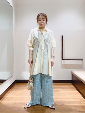 「イエベ」｜「アイテム（ワンピース/ドレス）」を使った、fujimonさん（レディース・159cm）の夏コーディネート
