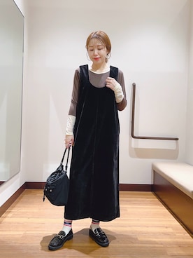 「アイテム（ワンピース/ドレス）」を使った、fujimonさん（レディース・159cm・30代）の秋コーディネート
