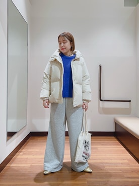 「アイテム（ダウンジャケット/コート）」を使った、fujimonさん（レディース・159cm・30代）の冬コーディネート