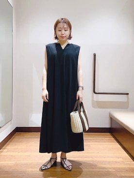 「イエベ」｜「アイテム（ワンピース/ドレス）」を使った、fujimonさん（レディース・159cm）の夏コーディネート