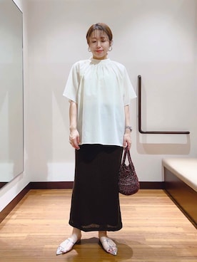 「F by ROSSO（エフバイロッソ）のアイテム」を使った、fujimonさん（レディース・159cm）の夏コーディネート