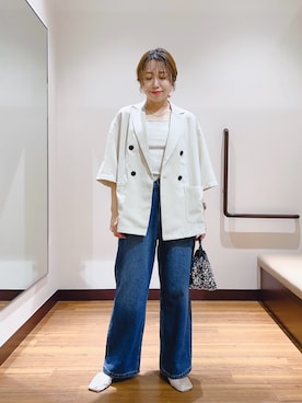 「アイテム（その他アウター）」を使った、fujimonさん（レディース・159cm・30代）の夏コーディネート