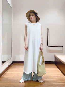 「SENSE OF PLACE by URBAN RESEARCH（センスオブプレイスバイアーバンリサーチ）のアイテム（サンダル）」を使った、fujimonさん（レディース・159cm）の夏コーディネート