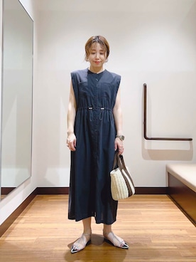 「イエベ」｜「アイテム（ワンピース/ドレス）」を使った、fujimonさん（レディース・159cm）の夏コーディネート