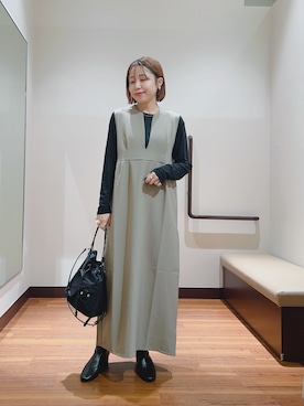 「アイテム（ハンドバッグ）」を使った、fujimonさん（レディース・159cm・30代）の秋コーディネート