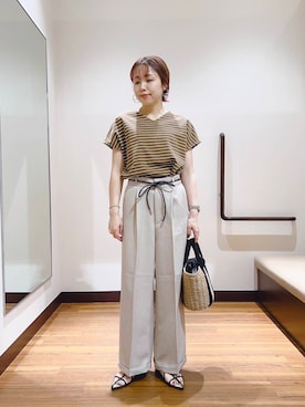 「アイテム（Tシャツ/カットソー、その他）」を使った、fujimonさん（レディース・159cm）の夏コーディネート